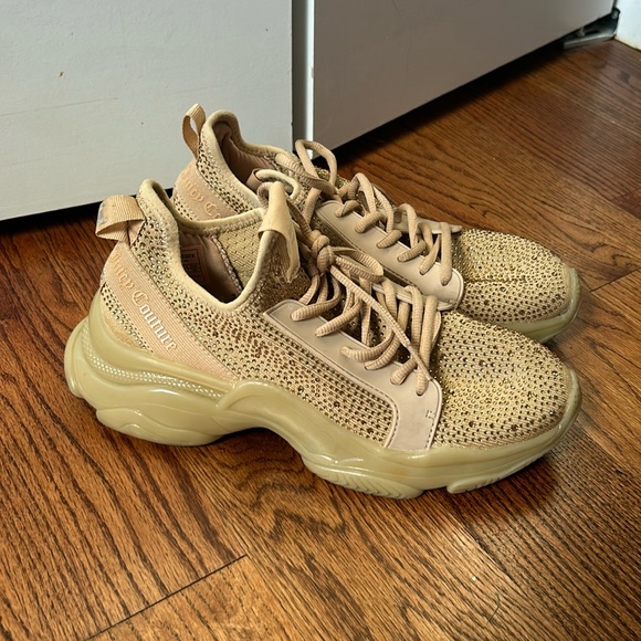 Juicy Couture Shoes - Juicy Couture Adana gold rhinestone sneakers